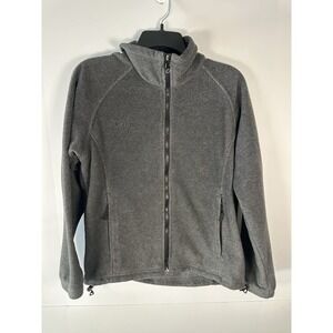 Columbia Fleece Jacket Women's Small Dark Gray Full Zip